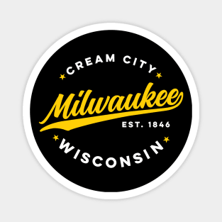 Vintage Milwaukee Wisconsin Cream City USA Magnet